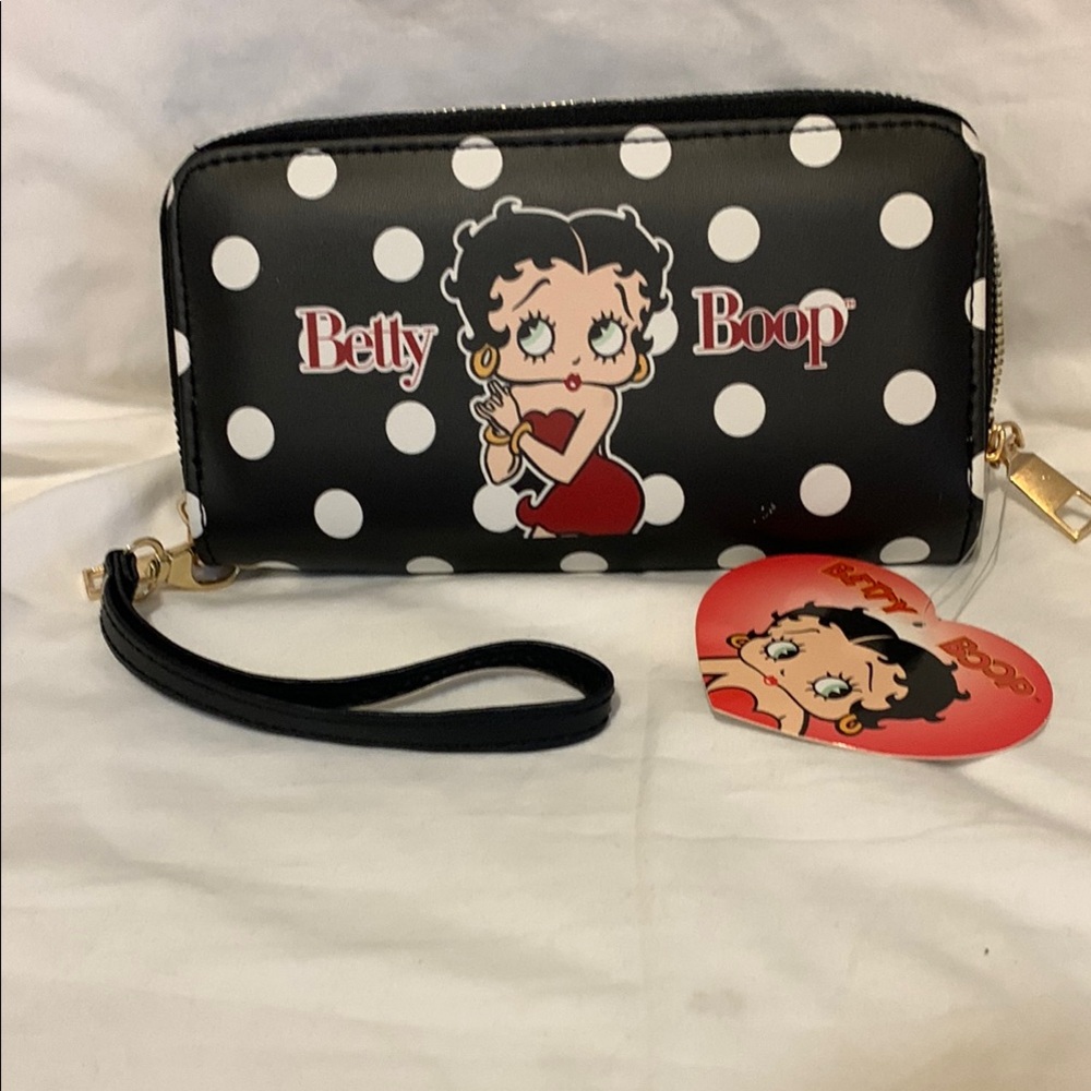 Betty Boop Black and White Polka Dot Wallet